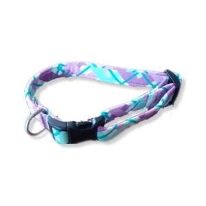 Plaid Easter colors Dog collar